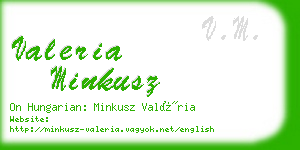 valeria minkusz business card